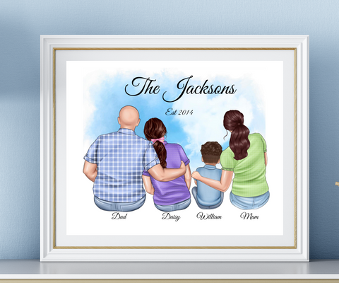 Personalised Family Print to fit 10x8 frame