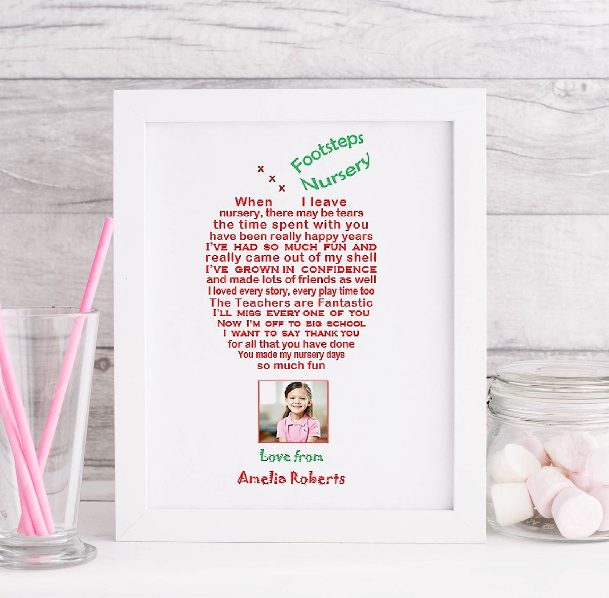 Nursery Print Leaving Nursery poem print (7x5) – Unique Word Designs