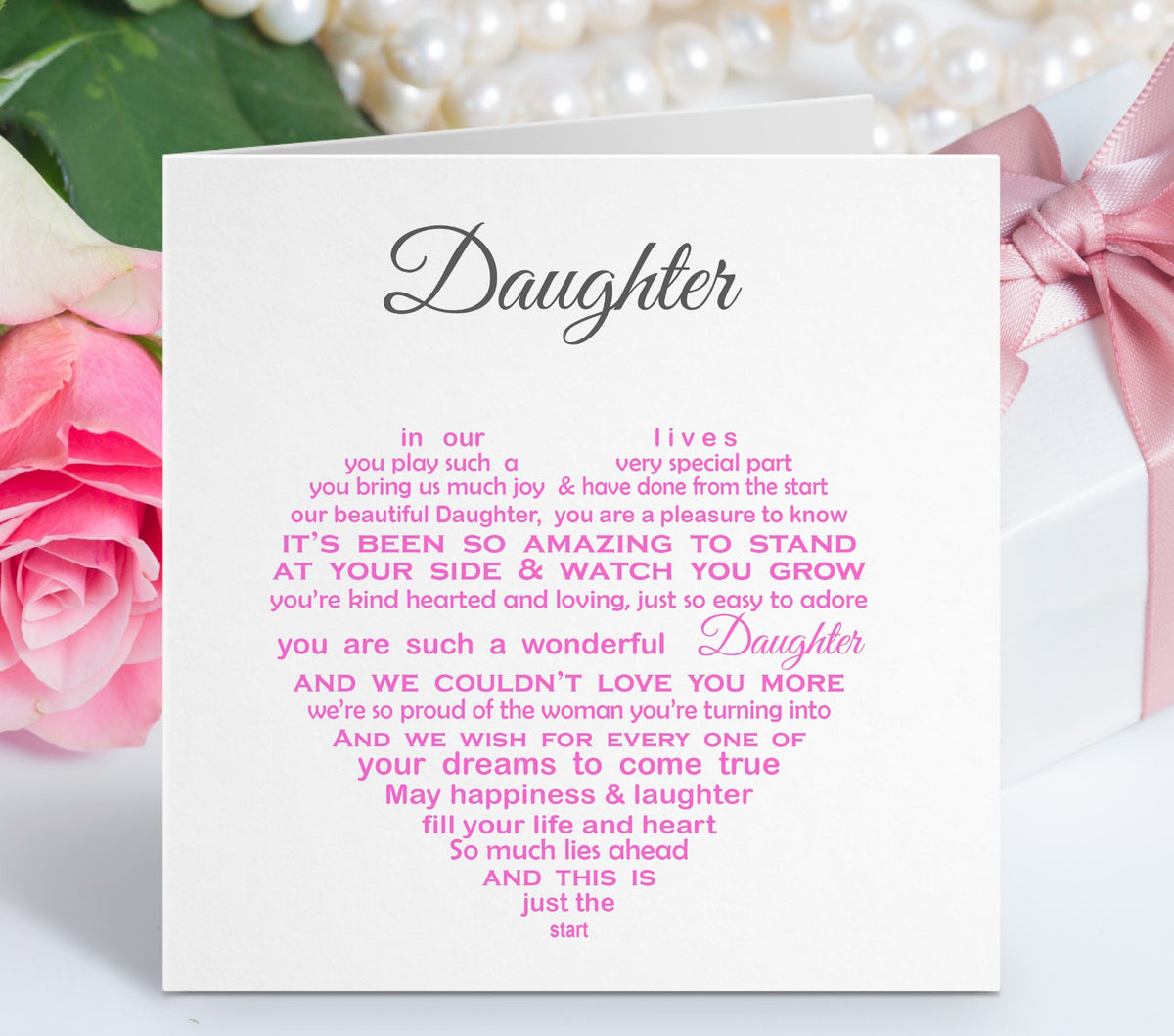 Daughter Card - Daughter Birthday Card, Christmas Card – Unique Word Designs daughter-card-daughter-birthday-card-christmas-card-unique-word-designs