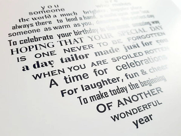 Birthday Card - Poem cards for friend, neighbour, work colleague