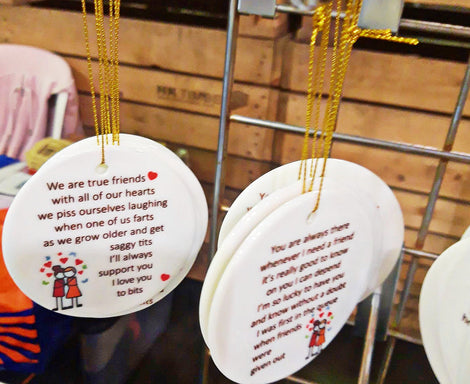 Ceramic disc ornaments