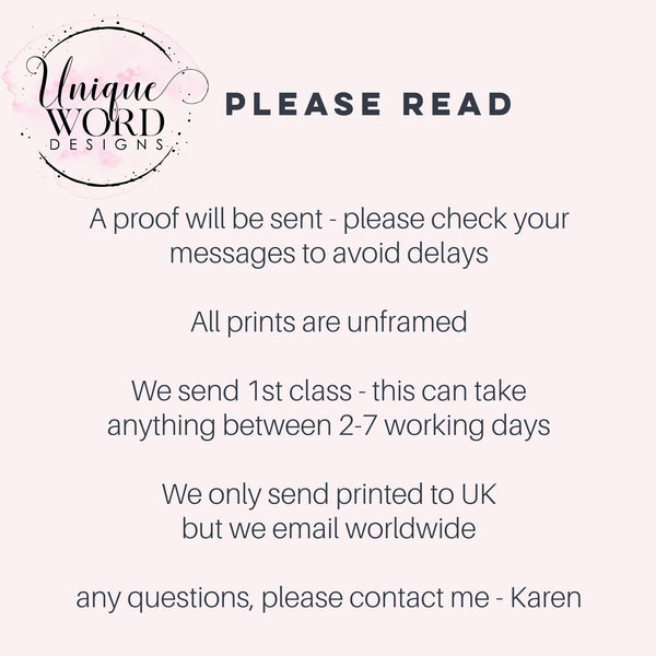 Renewal of Vows Gift - Personalised Poem Print Couple - Photo optional