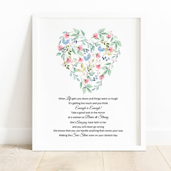 Inspirational print for an Amazing Woman 10x8