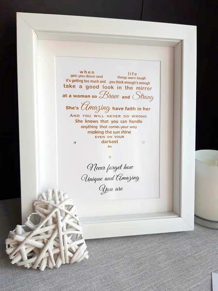 Inspirational print for an Amazing Woman 10x8