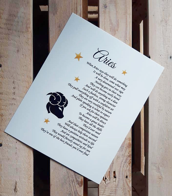 Star Sign Poem Print - Special offer