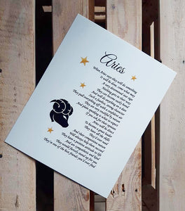Star Sign Poem Print - Special offer