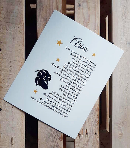 Star Sign Poem Print - Special offer