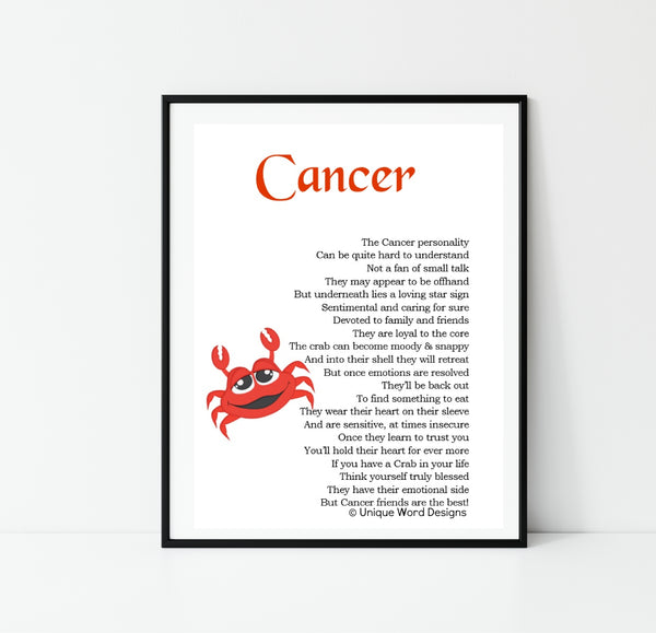 Star Sign Poem Print - Special offer