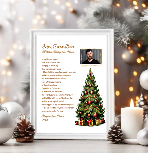 Letter from Heaven at Christmas - Heavenly wish from someone special