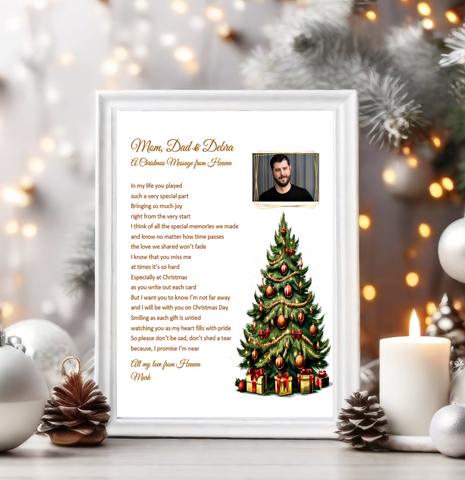 Letter from Heaven at Christmas - Heavenly wish from someone special