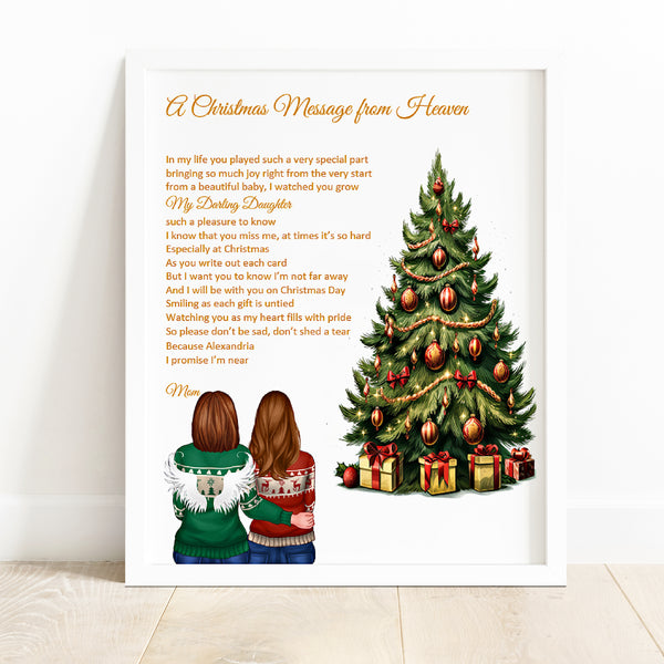 Letter from Heaven at Christmas - Heavenly wish from someone special