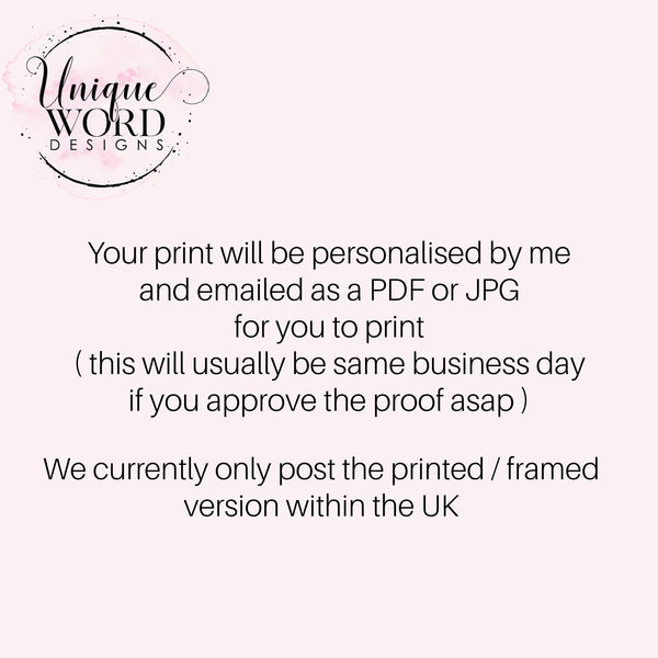 Dad Gift -   Pint Shaped Poem Print - 7x5