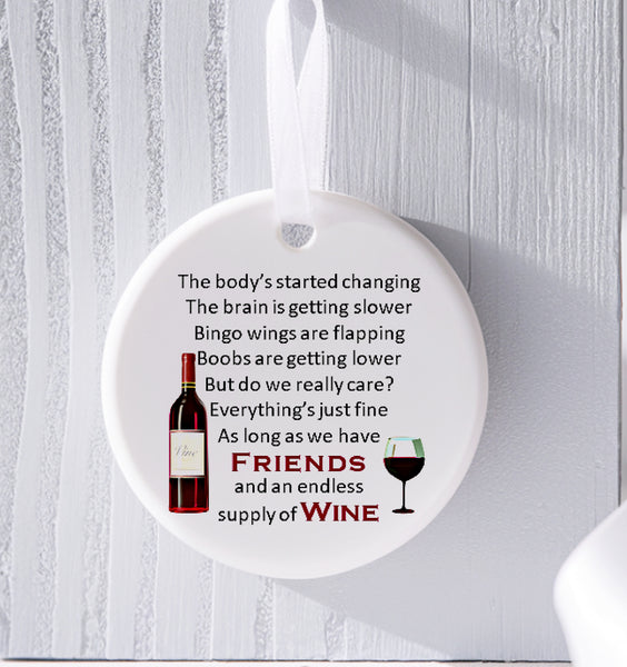 Friend 60th Birthday Card - Funny Wine 60 Poem Card