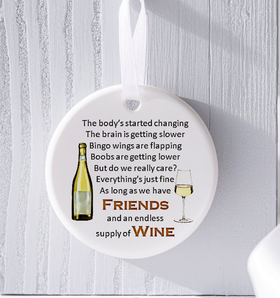 Friend 60th Birthday Card - Funny Wine 60 Poem Card
