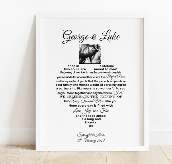 Gay Wedding Gift - Mr and Mr Same Sex Wedding Gift