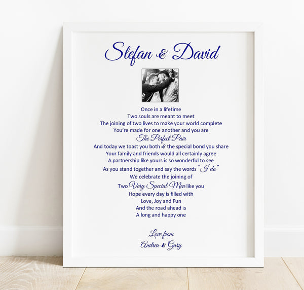 Gay Wedding Gift - Mr and Mr Same Sex Wedding Gift