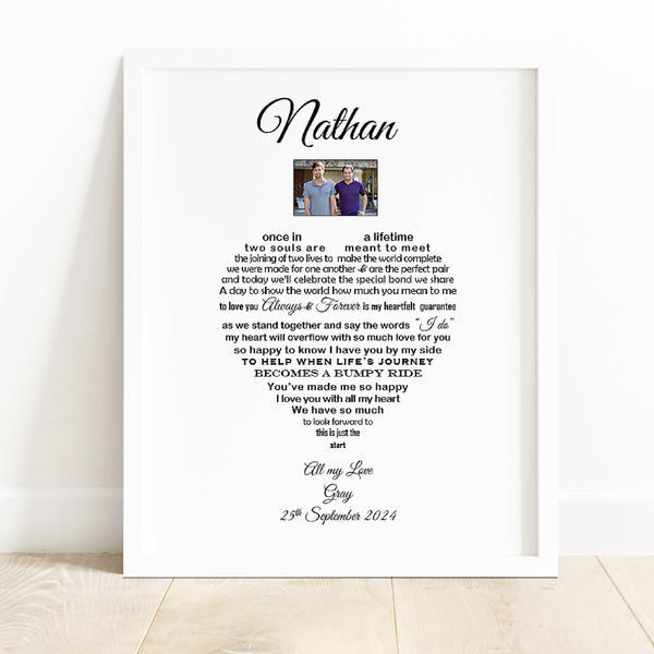 Gay Wedding Gift - Mr and Mr Same Sex Wedding Gift