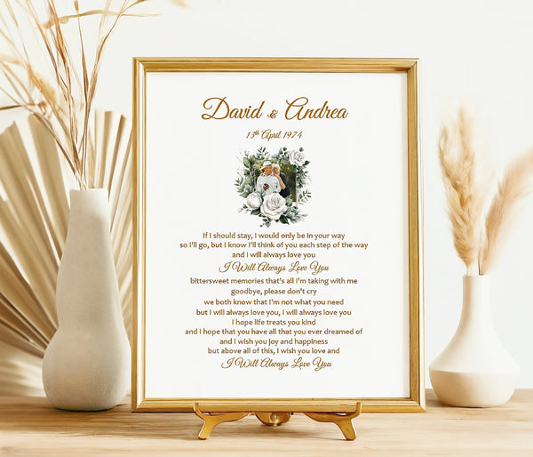 Personalised Anniversary Gift for 50th Golden Wedding