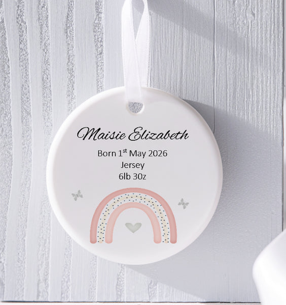New Baby & Christening Keepsake ceramic plaque