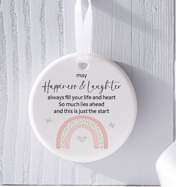 New Baby & Christening Keepsake ceramic plaque