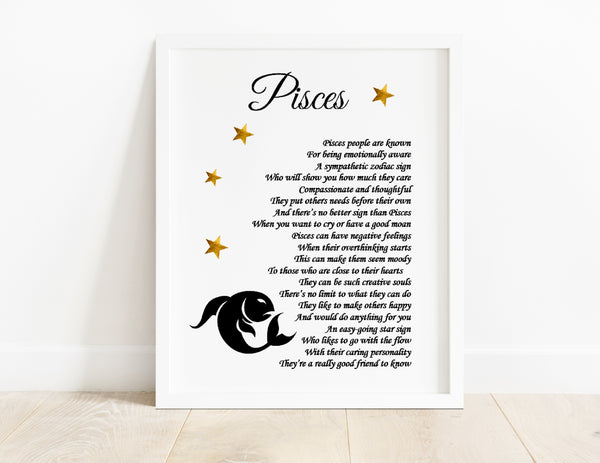 Star Sign Poem Print - Special offer