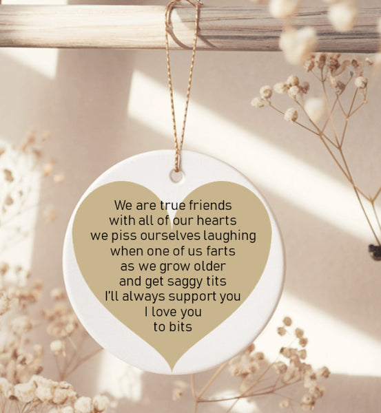 Saggy Friend ceramic plaque