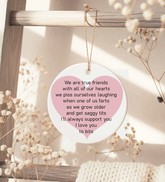 Saggy Friend ceramic plaque