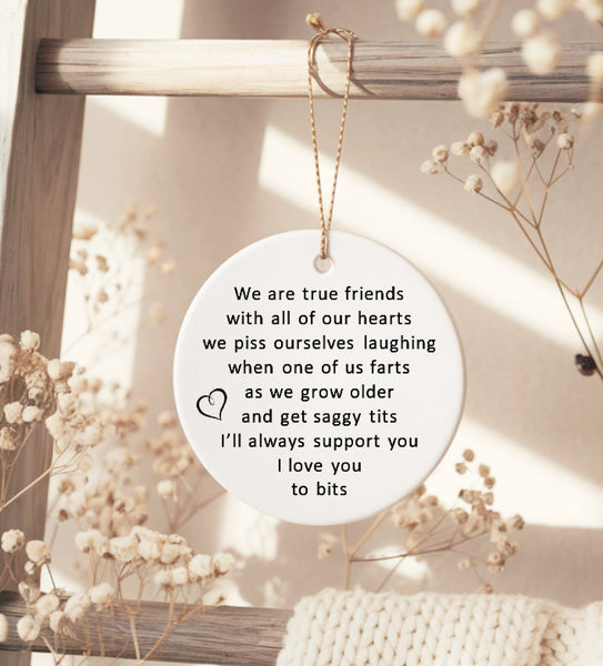 Saggy Friend ceramic plaque