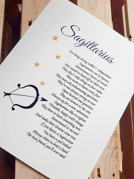 Star Sign Poem Print - Special offer