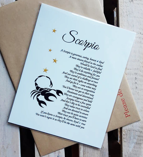 Star Sign Poem Print - Special offer