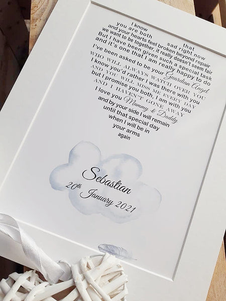 Letter from Heaven - Poem print from Angel Baby to Rainbow Baby