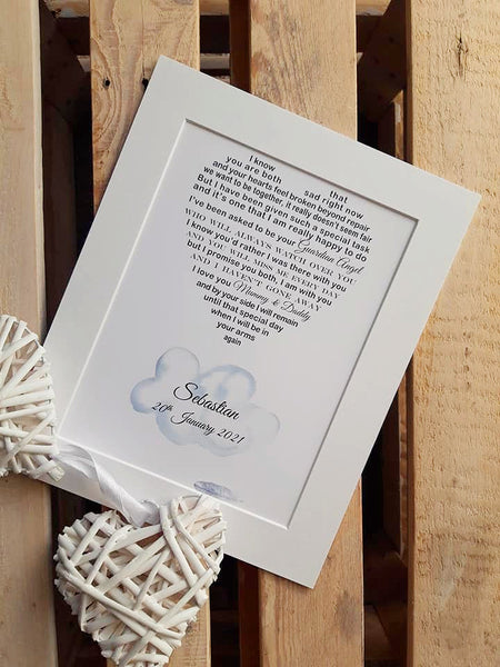 Letter from Heaven - Poem print from Angel Baby to Rainbow Baby