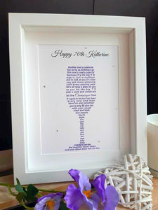 70th Birthday Gift for Family, Friend or colleague