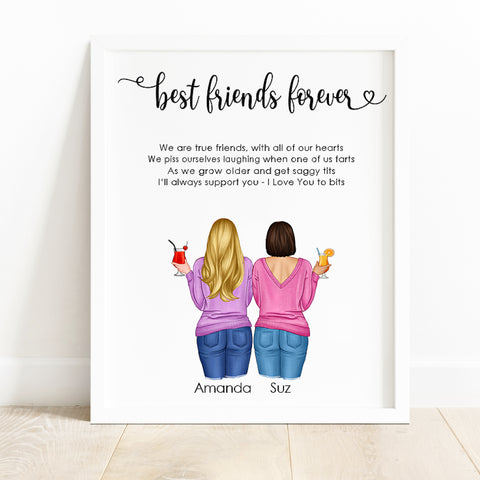 Personalised Friend Print to fit 10x8 frame