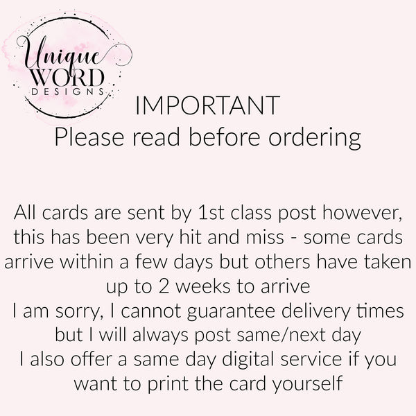 Son Card - From Mum, Dad or both parents