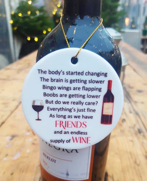 Friends and Wine plaque