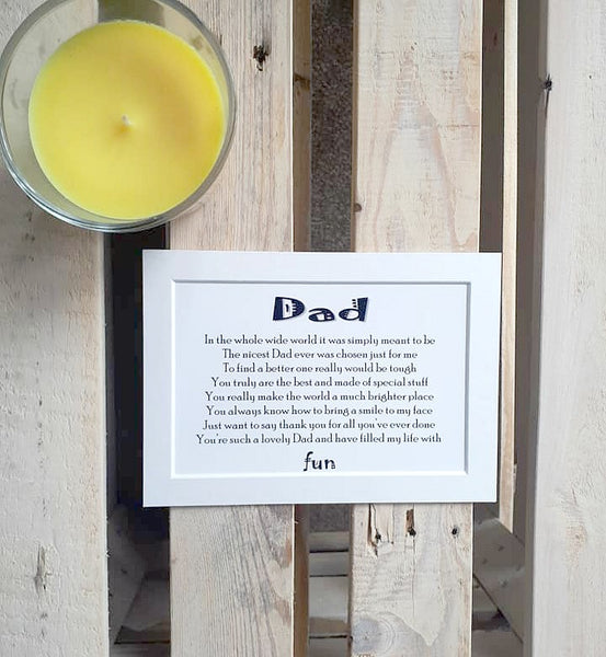 Dad Gift -  Personalised Poem Print