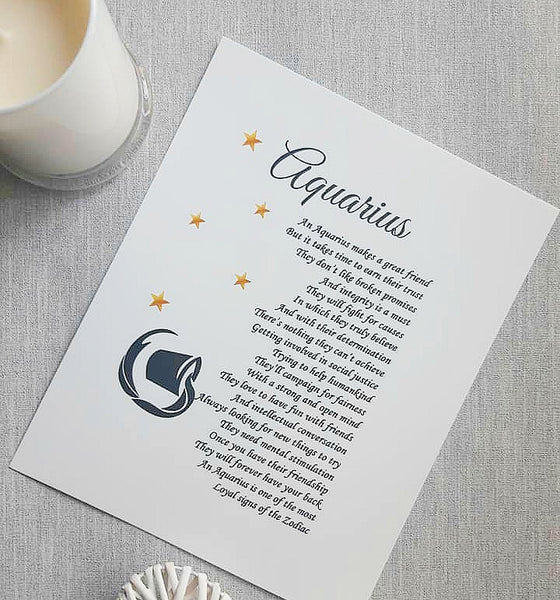 Star Sign Poem Print - Special offer