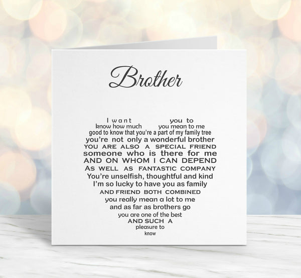 Brother Card - Unique Brother Birthday Card