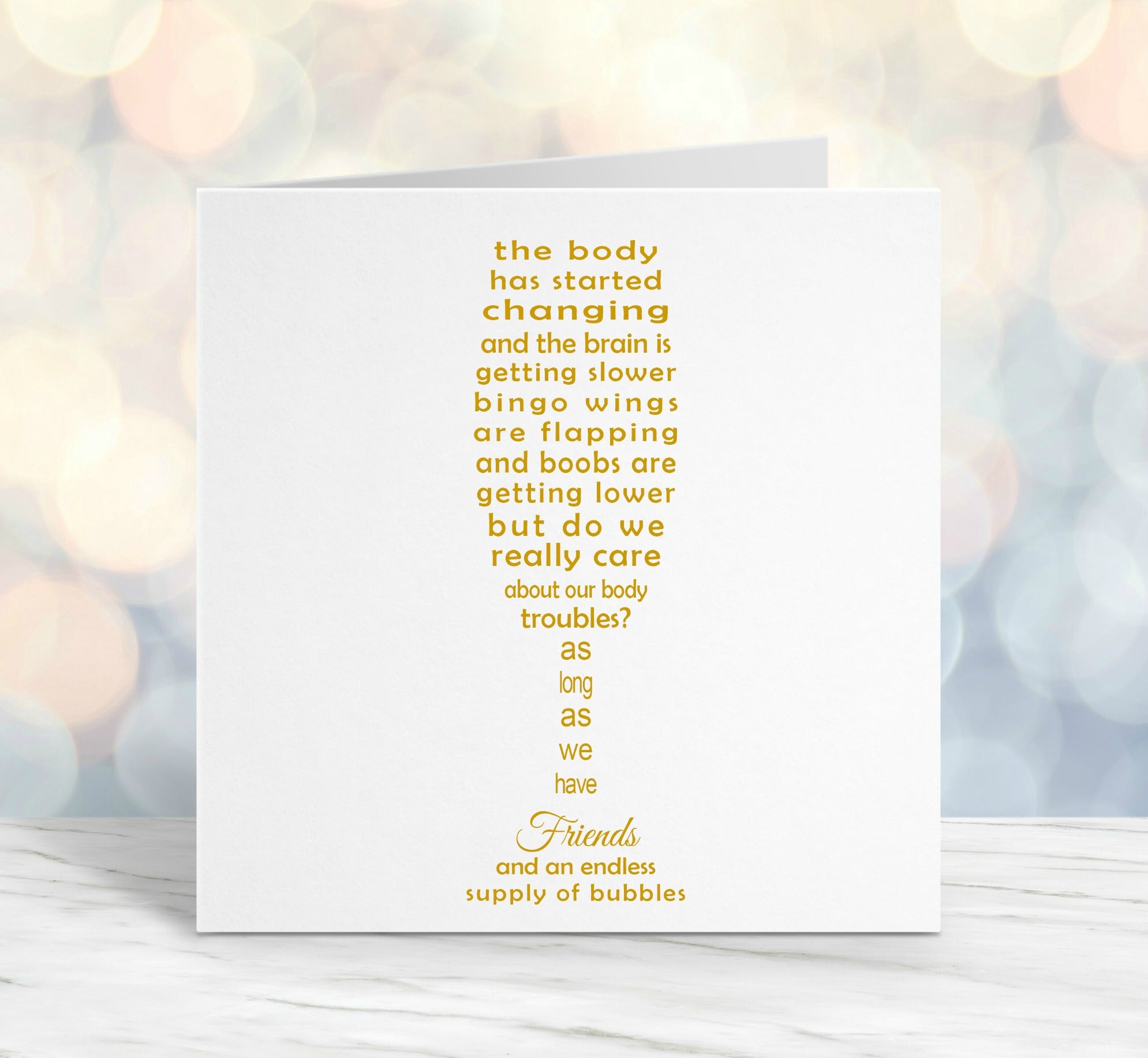 Friend Card - Bubbles, Prosecco, Champagne card