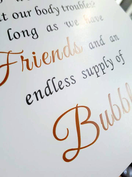 Prosecco Birthday Card -Friend Funny Card