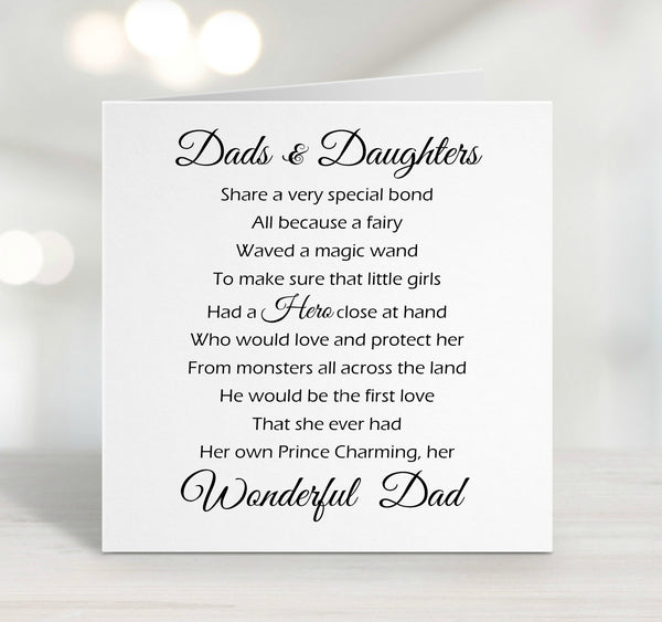 Dad Card - Father Daughter Card
