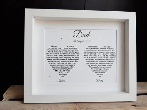 Father of the Bride Gift - Wedding Gift for Dad from Bride and Groom