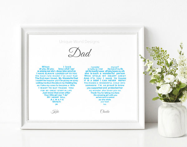 Father of the Bride Gift - Wedding Gift for Dad from Bride and Groom