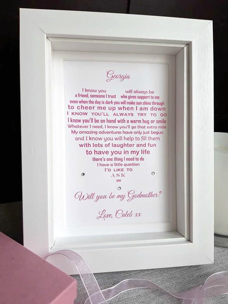 Will you be my Godmother - Christening request