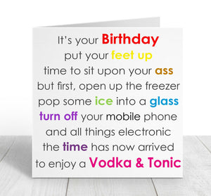 Friend Card - Vodka & Tonic