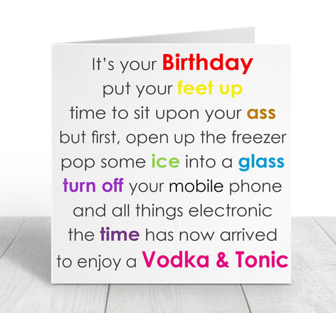 Friend Card - Vodka & Tonic