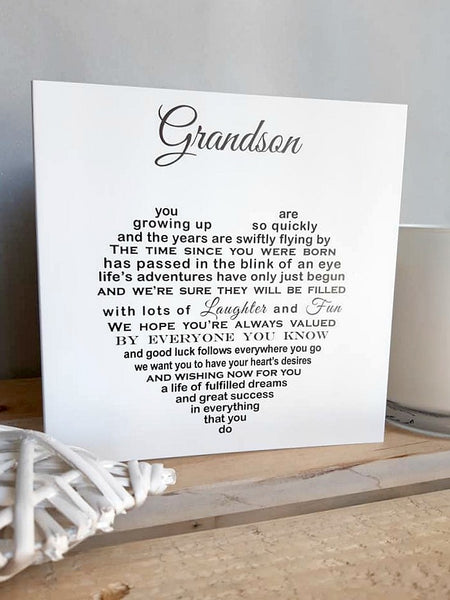 Grandson Card - Unique Grandson Birthday Card