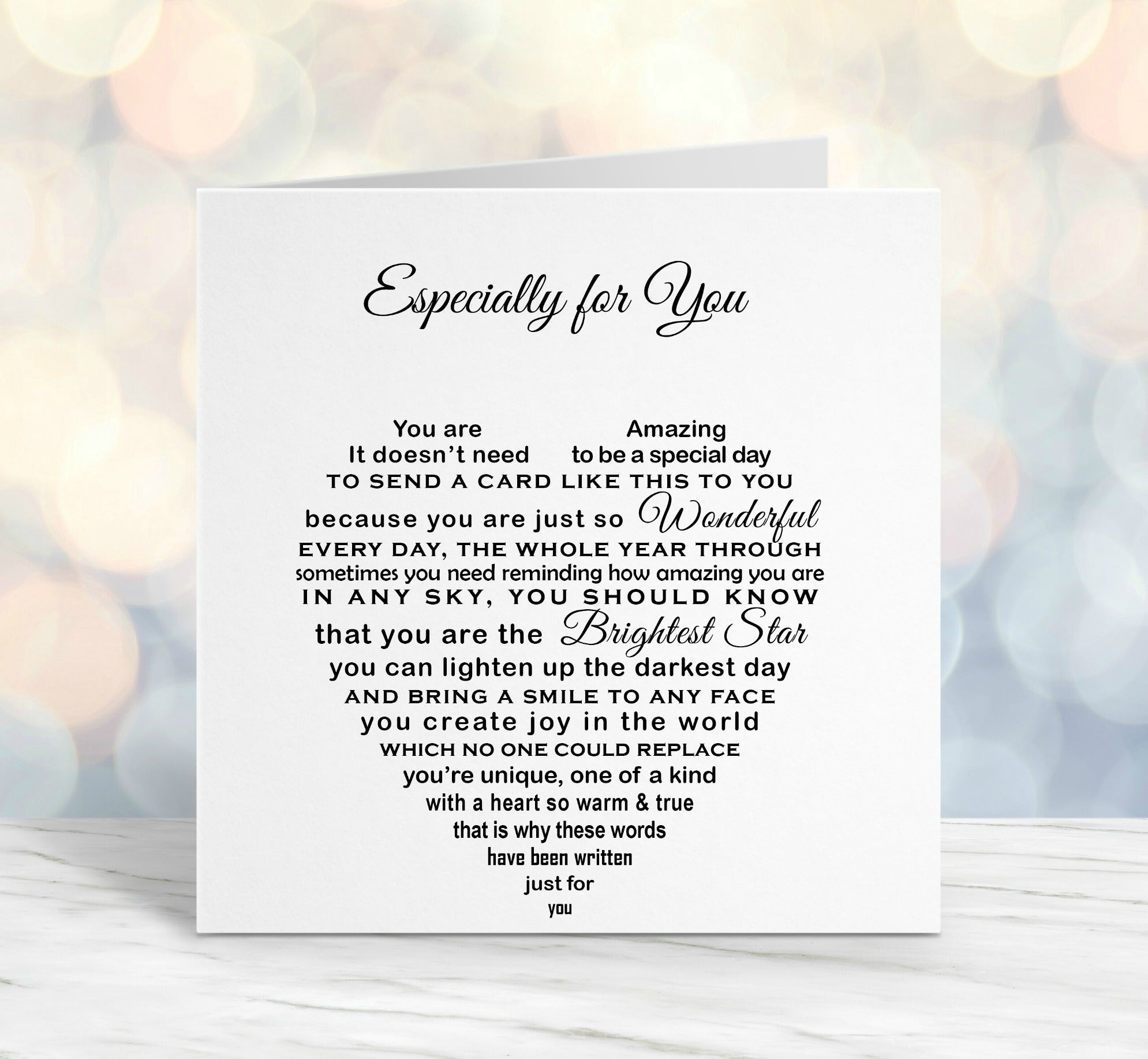 Encouragement Card - Thinking of you, You are amazing