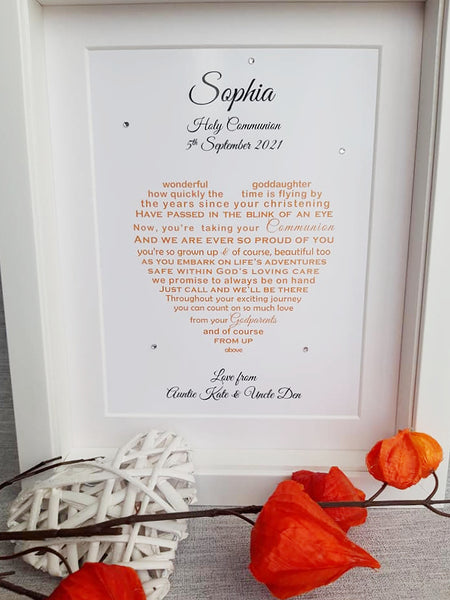 Communion Gift - Personalised print for First Holy Communion